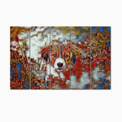 Abstract Colorful Dog Canvas Wall Painting