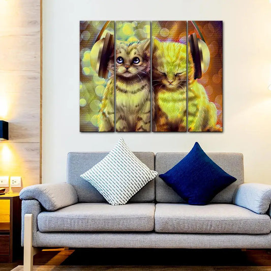 Beautiful Warrior Cat Love Story Canvas Wall Painting