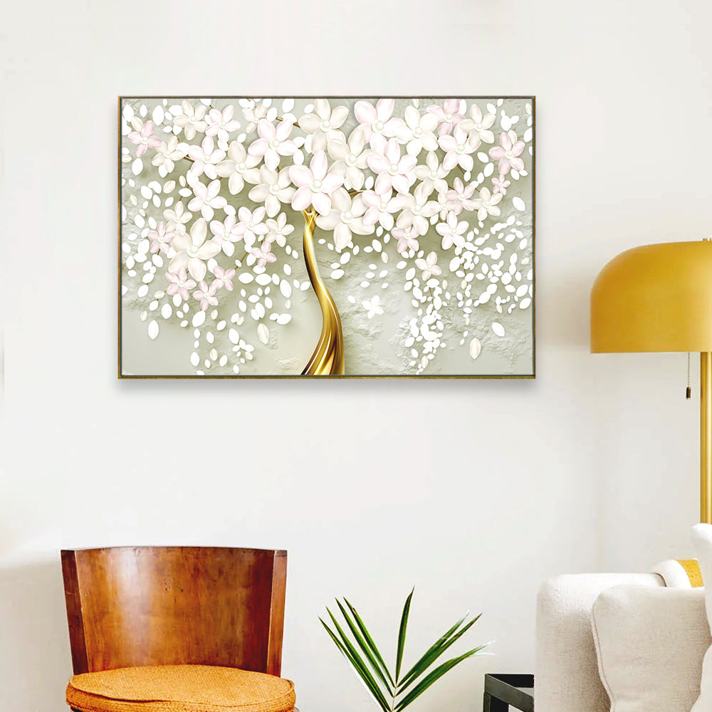 Seasonal Flower Fall Canvas Wall Painting