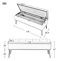 Carnes Storage Bench