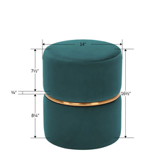 Gracy Velvet Ottoman/Poufee Stool