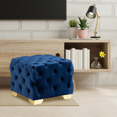 Square Velvet Ottoman/Poufee Stool