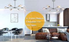 Shiny Chrome Color Modern Sputnik Chandelier