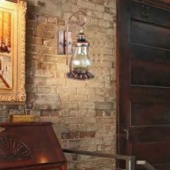 Antique Copper Rustic Wall Light Fixtures, Oil Rubbed Rust Finish