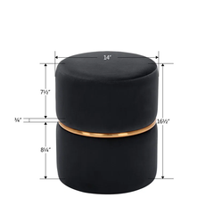 Gracy Velvet Ottoman/Poufee Stool