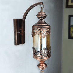 Antique Copper Rustic Lantern Wall Light Fixtures