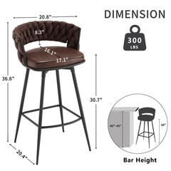 Dark Brown  Presley Bar Stool