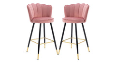 Pink Color Flower Counter Stool