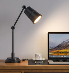 Study Desk Office Reading Table Lamp Black Polished with Adjustable Moveable Head and Body