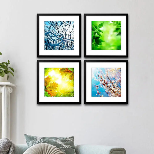 Four Seasons Colorful Wall Painting Frame Set of 4