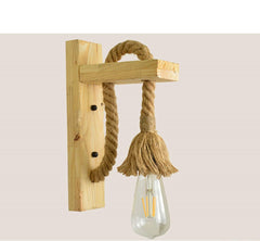 Wooden Rope Retro Modern Wall Light