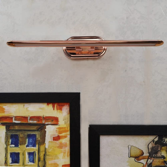 Modern Shiny Rose Gold Straight Picture Light