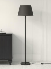 Floor Lamp Standing Modern Black 5ft Height with Black Lamp Shade 16 inches