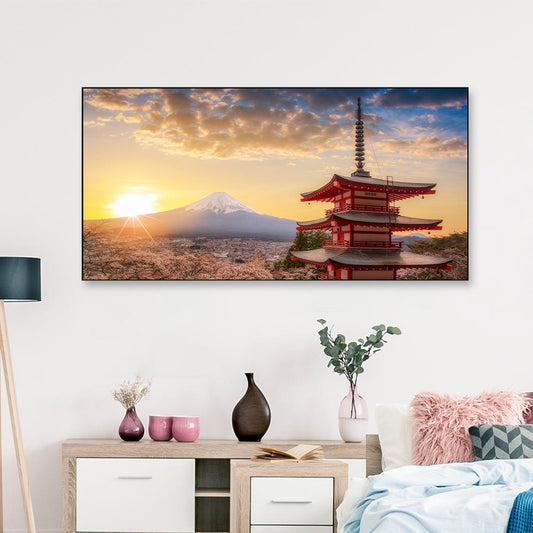 Mt. Fuji Landscape Framed Wall Art