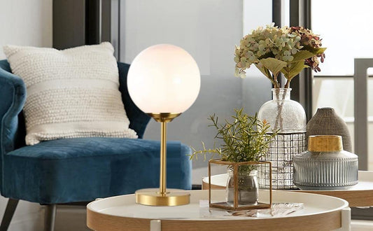 Golden Finish Electroplating Globe Table Lamp