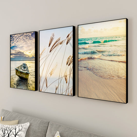 Coastal Beach Wall Frame Set of 3