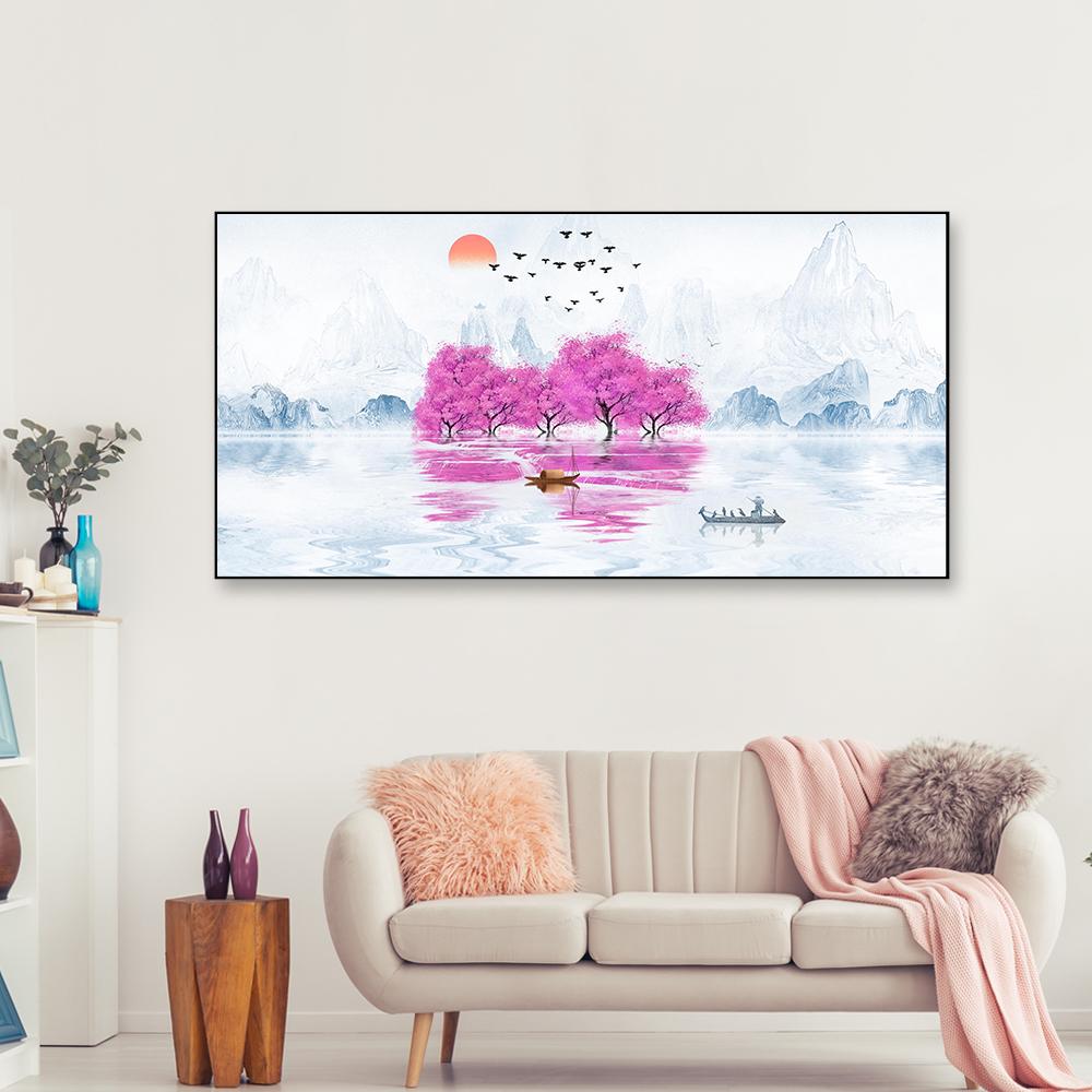 Mt. Fuji With Sakura Framed Wall Art