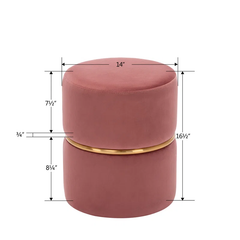 Gracy Velvet Ottoman/Poufee Stool