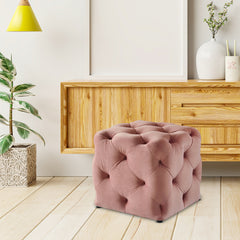 Square Tufted Velvet Ottaman/Poufee Stool