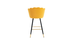 Yellow Color Flower Counter Stool