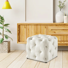 Square Tufted Velvet Ottaman/Poufee Stool