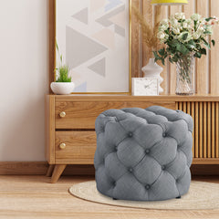 Round Tufted Velvet Ottaman/Poufee Stool