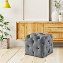 Square Tufted Velvet Ottaman/Poufee Stool