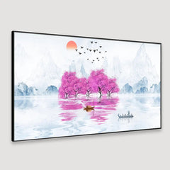 Mt. Fuji With Sakura Framed Wall Art