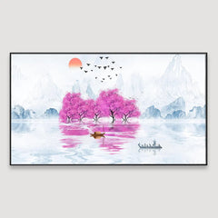 Mt. Fuji With Sakura Framed Wall Art