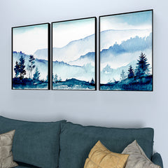 Blue Valley Wall Frame Set of 3