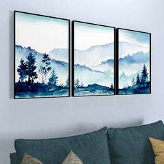 Blue Valley Wall Frame Set of 3