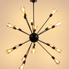 Starburst Patterned Metal Modern Chandelier