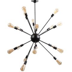 Starburst Patterned Metal Modern Chandelier