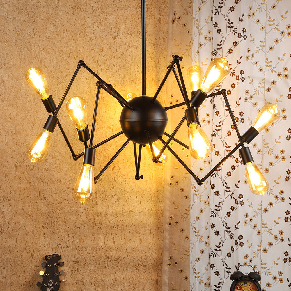 Dense Zig-Zag Patterned Metal Modern Chandelier