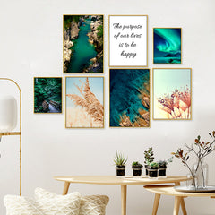 Emerald Zest Wall Frame Set of 7