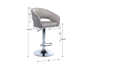 Grey Color Dee Swiel Adjustable Bar Stool