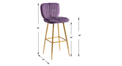 Purple Color Rafael Bar Stool