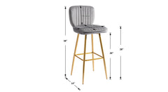 Gray Color Rafael Bar Stool