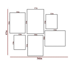 Achromatic London Wall Frame Set of 6