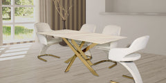 Embolden Metal Dining Table set with 6 chairs