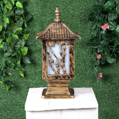 Detailed Tree Encarved Golden Decorative Outdoor Gate Light