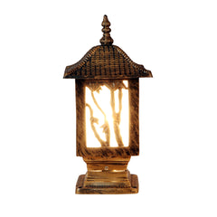 Detailed Tree Encarved Golden Decorative Outdoor Gate Light