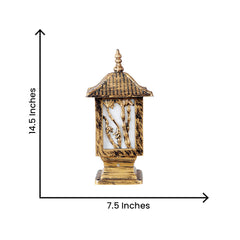 Detailed Tree Encarved Golden Decorative Outdoor Gate Light