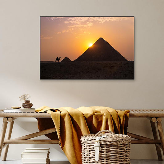Sunsets over Pyramids Framed Wall Art