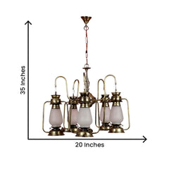 Copper Hurricane Cluster Frosted Decorative Chandelier