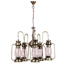 Copper Hurricane Cluster Clear Warm Decorative Chandelier