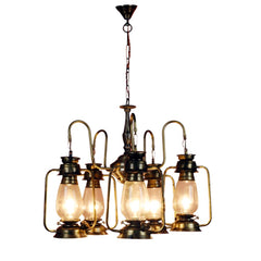 Copper Hurricane Cluster Clear Warm Decorative Chandelier