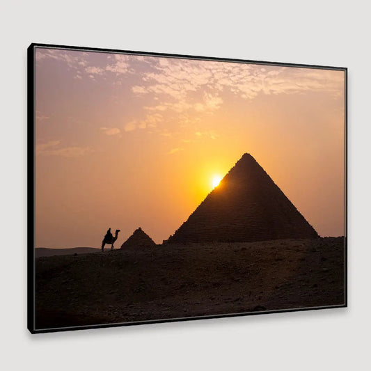 Sunsets over Pyramids Framed Wall Art