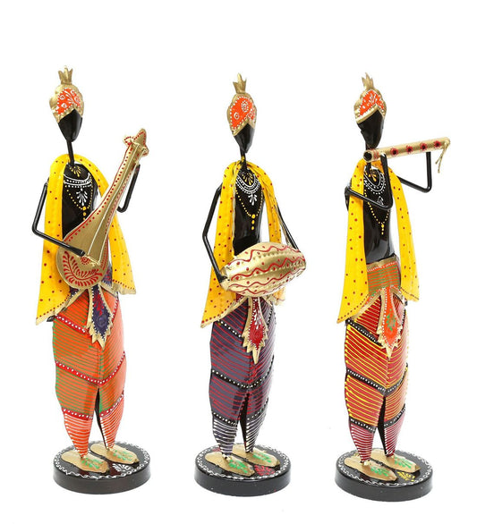 Krishna musician Figurine Set Of 3 table decor