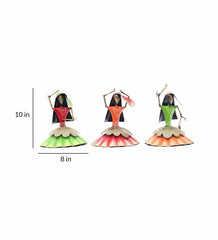 Musician Dolls Figurines Inset of 3 table decor